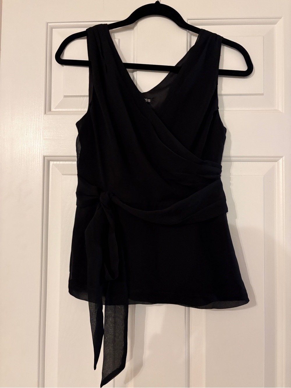 Express Black Wrap Sleeveless Top